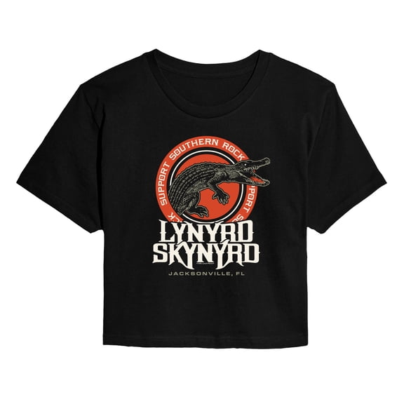 Lynyrd Skynyrd - Support Southern Rock - Juniors Cropped Graphic T-Shirt