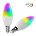 thumbnail image 4 of WiFi Smart Bulb RGB+WW+CW LED Candle Bulbs E14 Chandelier Light Bulbs SmartLife APP Remote Control Compatible with Home Voice Control Dimmable 3000K-6000K 4W(40W Equivalent), 4 of 7