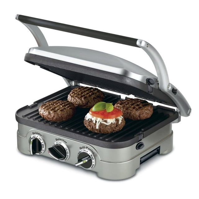 Prensa Panini Cuisinart GR-4NP1 5 en 1 de acero inoxidable
