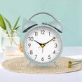 thumbnail image 4 of sgarden Relojes de escritorio nocturna silenciosa de estar decoración del hogar pesado Verde Zulema Despertador gemelos, 4 of 8