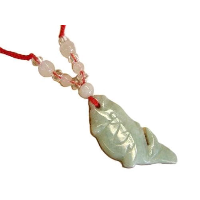 Collar Feng Shui Import Colgante de Jade con Pez