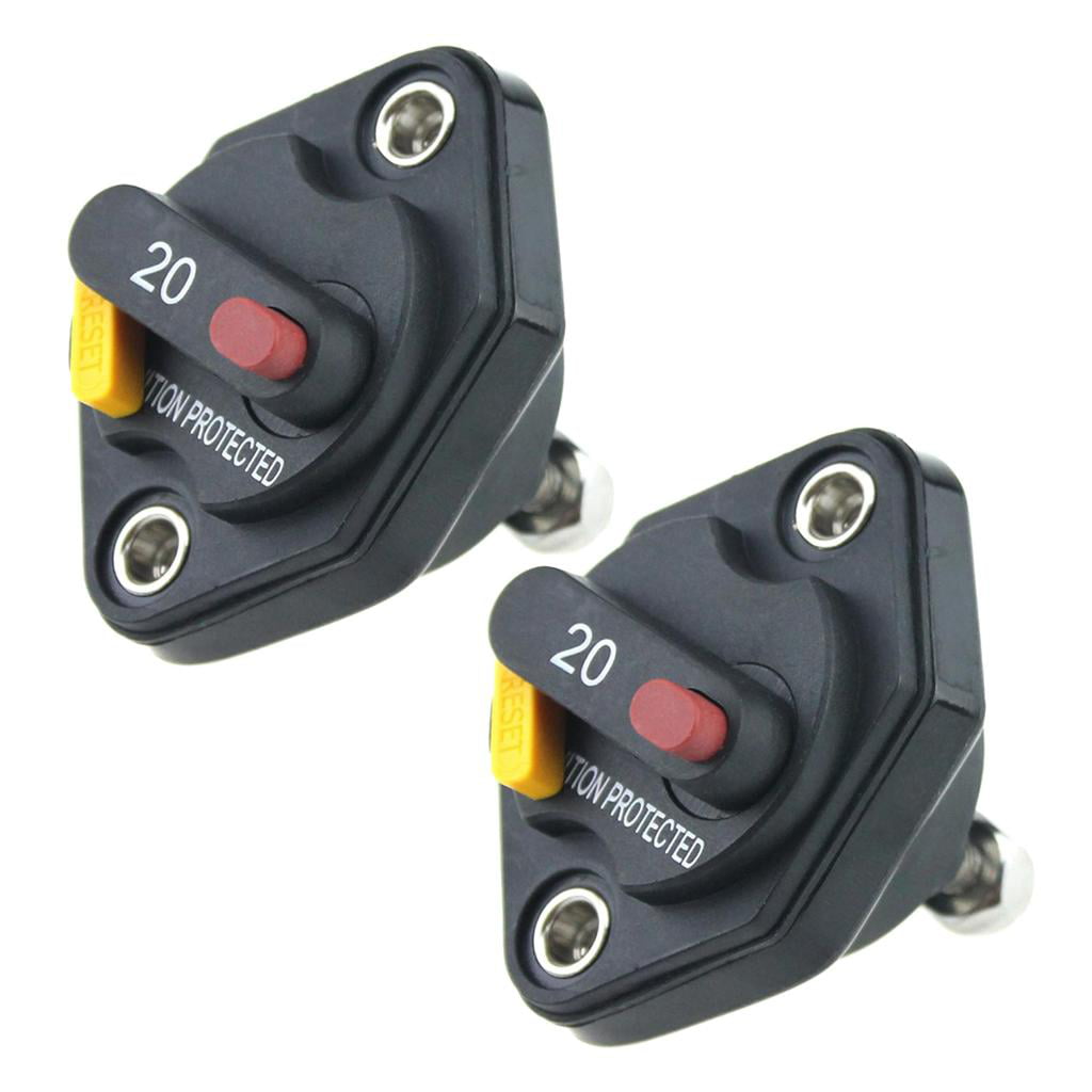 No buttons Details about   20A Circuit Breaker Manual Reset Car Truck RV Trailer Waterproof 