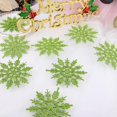 thumbnail image 4 of Winter Christmas Hanging Snowflake Decorations, 12PCS Snowflakes Garland & 3D Glittery Large White Snowflake for Christmas Winter Wonderland Holiday New Year Party Home Decorations, Green, 4 of 6