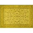 thumbnail image 1 of Ahgly Company Machine Washable Indoor Rectangle Persian Yellow Traditional Area Rugs, 8' x 12', 1 of 4