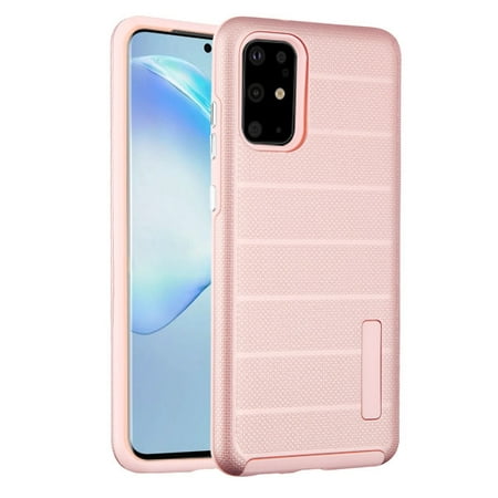 Samsung Galaxy S20 PLUS (6.7") Phone Case Drop-Protection Soft Hybrid Impact Heavy Duty Dual Layers Body Protective Textured Anti Slip Armor Rubber Rugged TPU Cover ROSE GOLD for Samsung Galaxy S20+