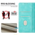 thumbnail image 6 of Leather For Apple iPhone 17 Pro Max Case, RFID Blocking,Flip Color blocking Wallet Leather Case With Card Holder Magnetic Closure Shockproof Kickstand Protective Phone Cases Cover,Dark Green, 6 of 9