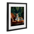 thumbnail image 2 of Stupell Industries Tropical Tiger Lounging on Chaise Black Framed Print Under Glass, 16 x 16, by Lettered and Lined, 2 of 8