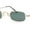 Gold - Green, variant on Vintage Style Retro Micro Rectangular Metal Rim Hippie Fashion Sunglasses Gold - Green