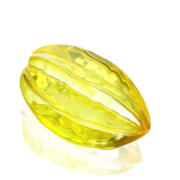Figuras coleccionables de frutas de estrella de vidrio soplado hechas a mano, adornos de carambola de cristal para decoración de mesa de oficina en casa para mamá, amarillo