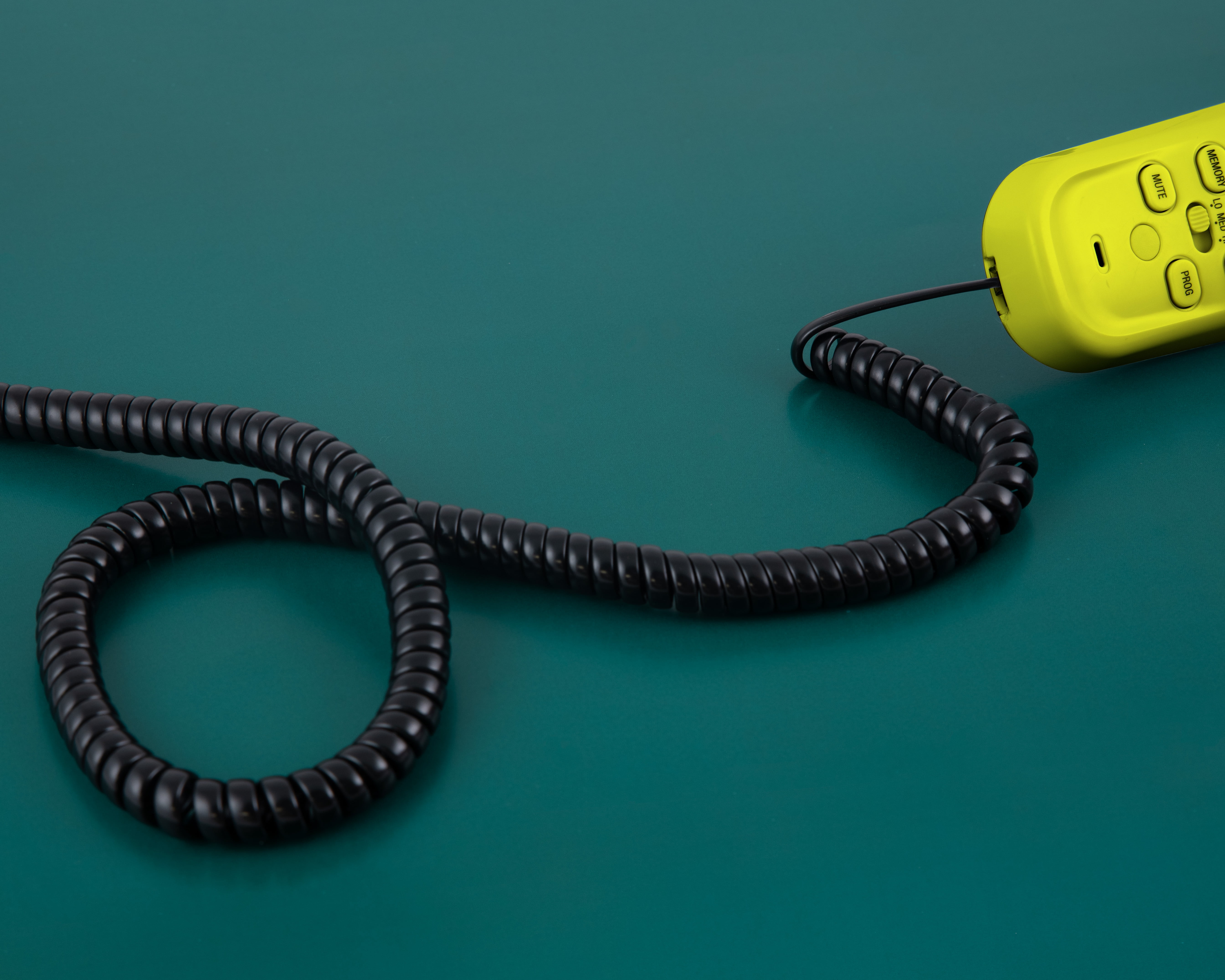 onn Coiled Phone Line Cord for a Landline Phone, 15'