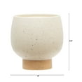 thumbnail image 2 of Mainstays 5.5"H Small Indoor Speckle Cream Ceramic Planter with Tan Base, 2 of 6