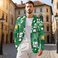 thumbnail image 3 of Uorisanigo Men's Blazer Casual Regular Fit Casual Blazer Jacket Lightweight Suit Jacket with Pockets Soft Sports Jackets Mens St Patrick Day Outfits, St. Patricks Plaid, Size 3XL, 3 of 6