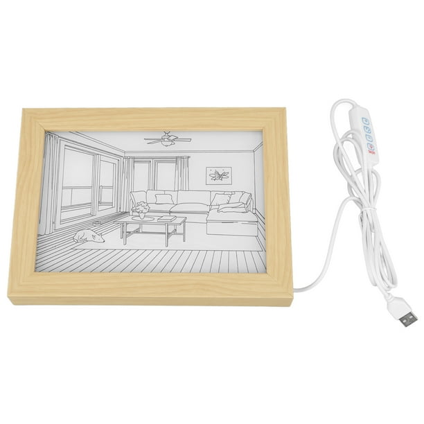 Pintura Ligera, Pintura Iluminada LED, Marco De Fotos Con Luz, Luz Solar Simulada, Estilo Anime Japonés, Decoración Moderna Para Interiores