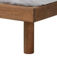 thumbnail image 6 of Baxton Studio Harper Mid-Century Modern Transitional Walnut Brown Finished Wood Full Size Platform Bed with Charging Station, 6 of 11