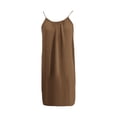 thumbnail image 5 of Horkkom Beach Dresses for Women V Neck Solid Color Backless Dresses Summer Loose Sleeveless Dresses, S-3XL, 5 of 6
