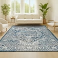 thumbnail image 3 of JONATHAN Y MODERN PERSIAN 8 x 10 Area Rug, Vintage Medallion - Navy/Light Gray, MDP100B-8, 3 of 4