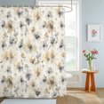 thumbnail image 4 of Gray Beige Floral Shower Curtains for Bathroom, Spring Modern Botanical Flowers Blossom Waterproof Fabric Shower Curtain, Decorative Bathroom Curtain for Bathtub, 72"x72" , No Hooks Included, 4 of 9