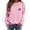 Pink, variant on Kaondbfi Womens Football Embroidered Sweatshirt Casual Crewneck Pullover Long Sleeve Tops for Football Fans Fall Essentials Clothes