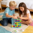 thumbnail image 3 of Juguetes educativos apilables para niños, de plástico multicolor, para desarrollar habilidades motoras, reconocimiento de colores y desarrollo cerebral, 3 of 7