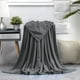 thumbnail image 1 of Manta de Franela de Color Liso | Forro Polar Suave y Acondicionador | 150 X 99 Cm (59 X 39 Pulgadas) para Sofá y Cama | Poliéster de Fácil Cuidado | Café, Gris Oscuro, Blanco, 1 of 7