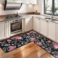 thumbnail image 3 of Kitchen Rugs Sets Of 2,Pioneer Flower Floral Print Pattern Anti Fatigue Kitchen Mat Rugs Non Slip Washable,Decorative Kitchen Floor Mats for Kitchen,Sink,Laundry,17"x47"+17"x47", 3 of 5