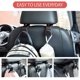 thumbnail image 3 of ZHAOCHENG Paquete de 2 ganchos universales de cuero y acero inoxidable para coche, para bolso, tela, bebida, comestibles (marrón), 3 of 5