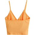 thumbnail image 2 of playera corta de punto acanalado sin mangas con cuello en V para mujer Mostaza Amarillo CH Mostaza Amarillo CH Xishao ropa, 2 of 2