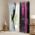 thumbnail image 3 of jejeloiu Fluid Art Artwork Blackout Curtains Set of 2 (52x84 Each),Black Gray Pink Window Curtains For Girls Kids, 3 of 6