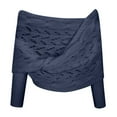 thumbnail image 4 of Women's Sweaters Cropped Off Shoulder Pullover Knit Casual Romantic Date Night Style Women's Knitted Scarf Shawl Wrap Long Openwork Lacy Cover Up Stole For Casual Outfit And Daily Wear, 4 of 5