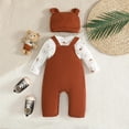 thumbnail image 5 of UAYOTSE Baby Boys Bear Theme Outfit Printed Bodysuit Overall With Ear Hat Infant All Season Clothes Size 3-6 Months, 5 of 8