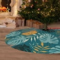 thumbnail image 6 of Yiaed Tropical Leaves Print Christmas Tree Skirt , Tree SkirtsTree Mat for Christmas Winter Holiday Indoor Decorations-36", 6 of 7