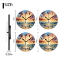 thumbnail image 2 of Battery Operated Analog Wall Clocks Non-Ticking Silent Modern Clock Decorative for Home,Office-The Sun Sets Over The Ocean Casting Warm Hues Across The Sky(14inch), 2 of 4