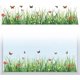 thumbnail image 1 of Calcomanía adhesiva estática para ventana de doble cara para ventanas de vidrio grandes, 1 hoja con césped y mariposas, 47,2 x 11,8 pulgadas, calcomanía impermeable y extraíble para ventana para, 1 of 8