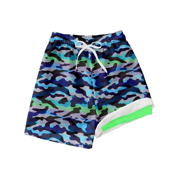 Shadoumai Little Boys Swim Trunks Size 7 High Stretch Graphic Print Beach Shorts Fashion Bathing Suits for Kids Swimwear Beach Swimming Shorts