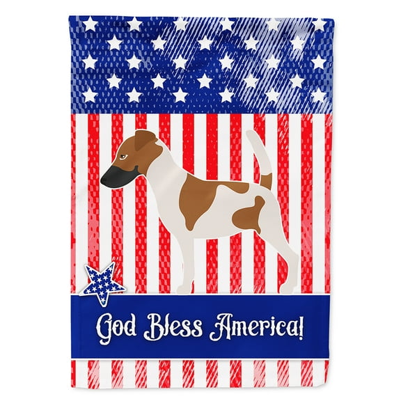 Carolines Treasures BB8360CHF Smooth Fox Terrier American Flag Canvas House Size  Large multicolor