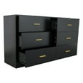 thumbnail image 6 of 6-Drawer Dresser for Bedroom,Modern Ample Storage Wide Chest of Drawers for Living Room,Hallway,Black, 6 of 7