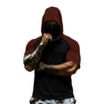 thumbnail image 2 of Garbnen Ice Silk Sun Hoodies Raglan UPF 50+ Sun Protection Men Rash Guard Short Sleeve with Face Mask Quick Dry Cooling Summer Going Out Fishing Shirt for Men, 2 of 6