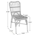 thumbnail image 2 of Harper & Bright Designs Outdoor PE Wicker Dining Chairs Set of 2, 2 Person Patio Rattan Chairs for Backyard Poolside Garden, Black+Gery, 2 of 13