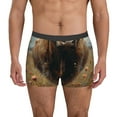 thumbnail image 1 of Balery Grassland Sunflower Cow Calzoncillos bóxer para hombre, ropa interior de algodón suave y transpirable con cinturilla de nailon-Small, 1 of 5