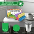 thumbnail image 3 of Gleam Adorn 2 Gallon Small Bathroom Trash Bags - Colorful Biodegradable Mini Garbage Bags 100 Count Compostable Unscented Little Waste Basket Kitchen Office Car Tiny Liners Bulk Strong Thick, 3 of 8