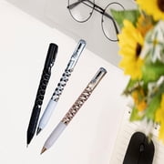 Crinkle Pen, Switch Pen, Crunchy Sensory Pen Geometric Crinkle Design Fidget Pen Metallic Geometric Morphing Ballpoint Pen Geometric Metal Shape Shifting Switch Pens
