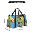 thumbnail image 3 of Bingfone Dinosaur Riding a Motorcycle Print Travel Duffel Tote Bag,Waterproof Shoulder Weekender Bag For Women and Men Swim Sports Travel Gym Bag，Foldable and expandable bag Lightweight, 3 of 7
