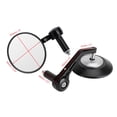 thumbnail image 2 of Paire de Miroirs de Barre de Poignée Personnalisée 22mm Anti-Éblouissement 4 Pouces Rond Noir Qualité, 2 of 7
