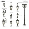 thumbnail image 5 of Livex Lighting - Morgan - 2 Light Outdoor Wall Lantern in Traditional Style - 9, 5 of 9
