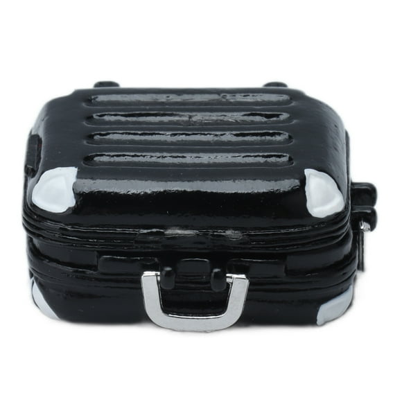 Yazoeia Mini Travel Hard Suitcase Cute Simulation Life Scene Dolls Travel Suitcase for DollhouseBlack MY320-31247