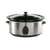 IMUSA USA 5Qt Stainless Steel Slow Cooker with Glass Lid and Detachable Base