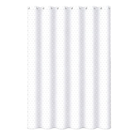 Btomtd Waffles-Pattern Shower Curtain, 35" x 71", Polyester Waterproof Heavy-Duty Shower Curtain Liner with Hooks for Bathroom (White)