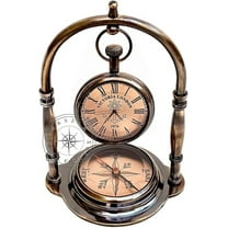 Hanzla Collection 3" Quartz Traditional Nautical Indoor Maritime Clock, Silent Mechanism