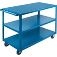 thumbnail image 1 of Kleton Heavy-Duty Shelf Cart, 24-Inch By 48-Inch Shelf Size, 36-Inch Height, 3 Lip Down Shelves, 1200 lbs Capacity, 1 of 1