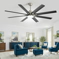 thumbnail image 4 of Indoor Ceiling Fan with Lights, 52 inch for Bedroom, Living Room, Dining Room, with 3-Speed, Remote Control, 5 Wood Fan Blades, 2-in-1 Fan and LED Light Design, D5154, 4 of 10